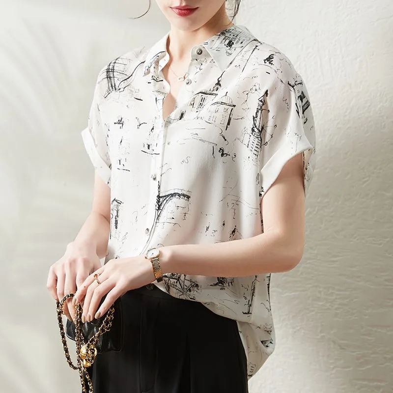 Women Spring Summer Style Blouses Shirts Lady Casual Short Sleeve Turn-down Collar Patchwork Blusas Tops ZZ1847
Women Spring Summer Style Blouses Shirts Lady Casual Short Sleeve Turn-down Collar Patchwork Blusas Tops ZZ1847