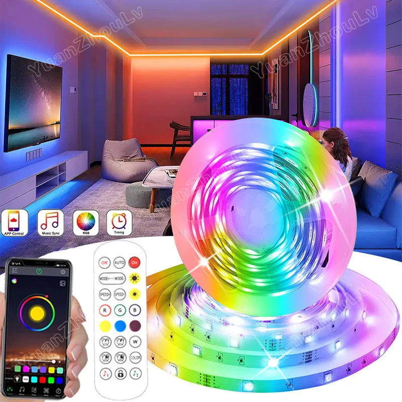 20M USB LED Strip Light for Room Decoration Flexible LED TV Backlight Bluetooth 5050SMD Tape Ribbon RGB Ceiling Kitchen Decor
20M USB LED Strip Light for Room Decoration Flexible LED TV Backlight Bluetooth 5050SMD Tape Ribbon RGB Ceiling Kitchen Decor