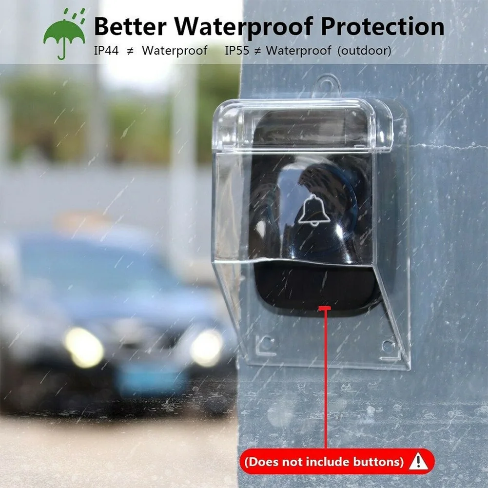 Waterproof Cover For Wireless Doorbell Smart Door Bell Ring Chime Button Transparent Waterproof Home
Waterproof Cover For Wireless Doorbell Smart Door Bell Ring Chime Button Transparent Waterproof Home