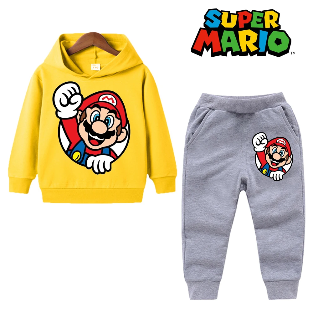 Super Mario Clothing Children's Casual Sweatshirt Set Children's Sports Set Hoodie Top+Pants 2-Piece Set 5th Birthday Gift
Super Mario Clothing Children's Casual Sweatshirt Set Children's Sports Set Hoodie Top+Pants 2-Piece Set 5th Birthday Gift