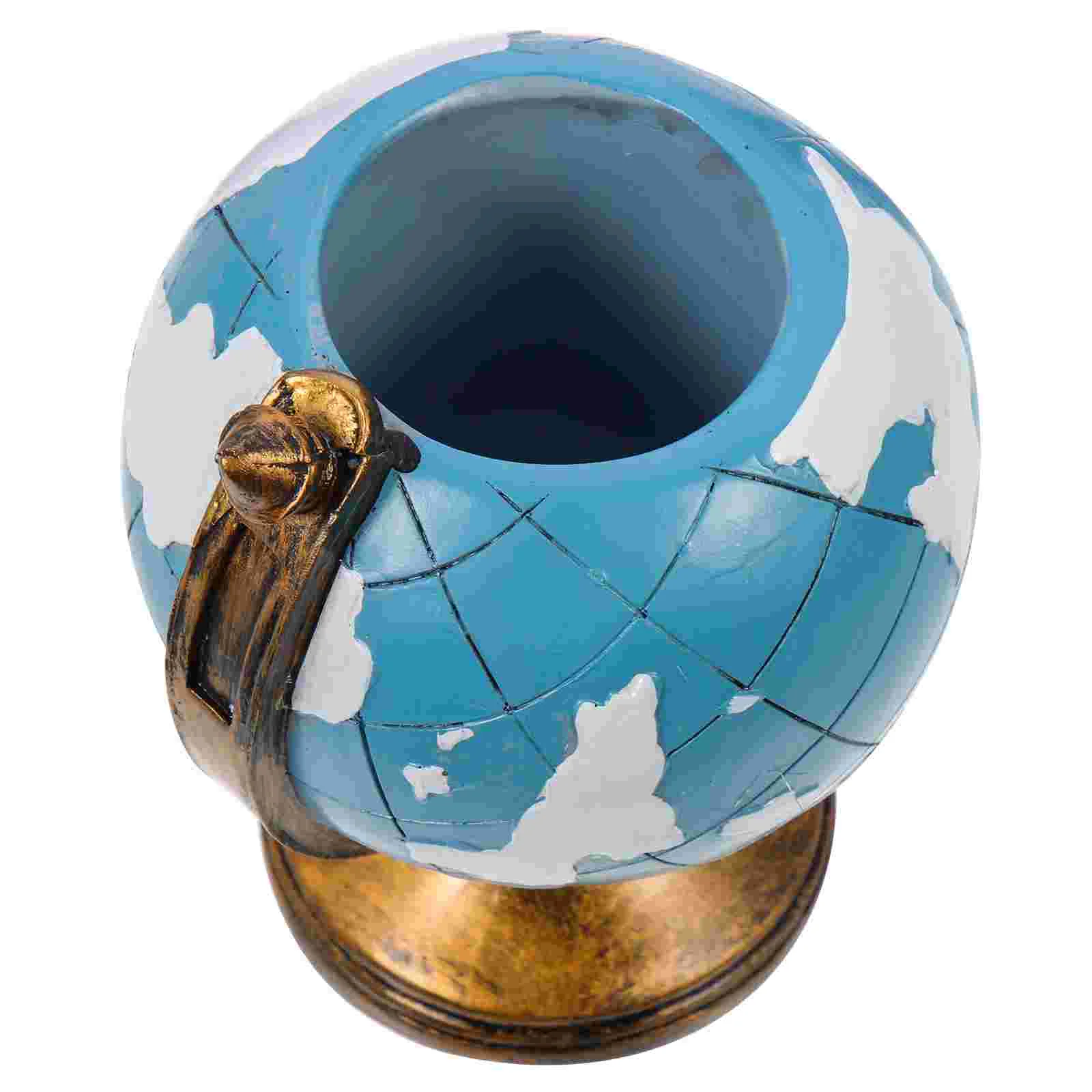 

Globe Pen Holder Desk Decor Organizer Desktop Decoration Resin Ornament Graduation Gift