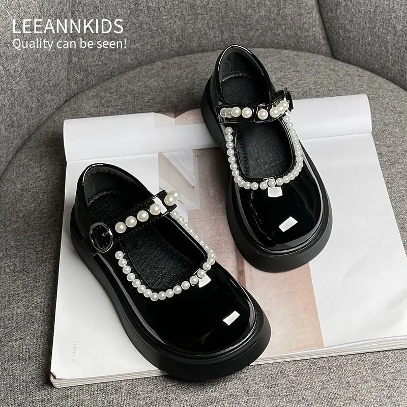 Black Leather Shoes for Girls Pearl Chain Patent Leather Girl's Flat Shoes White School Size 26-35 Toddler Kids Princess Shoes
Black Leather Shoes for Girls Pearl Chain Patent Leather Girl's Flat Shoes White School Size 26-35 Toddler Kids Princess Shoes