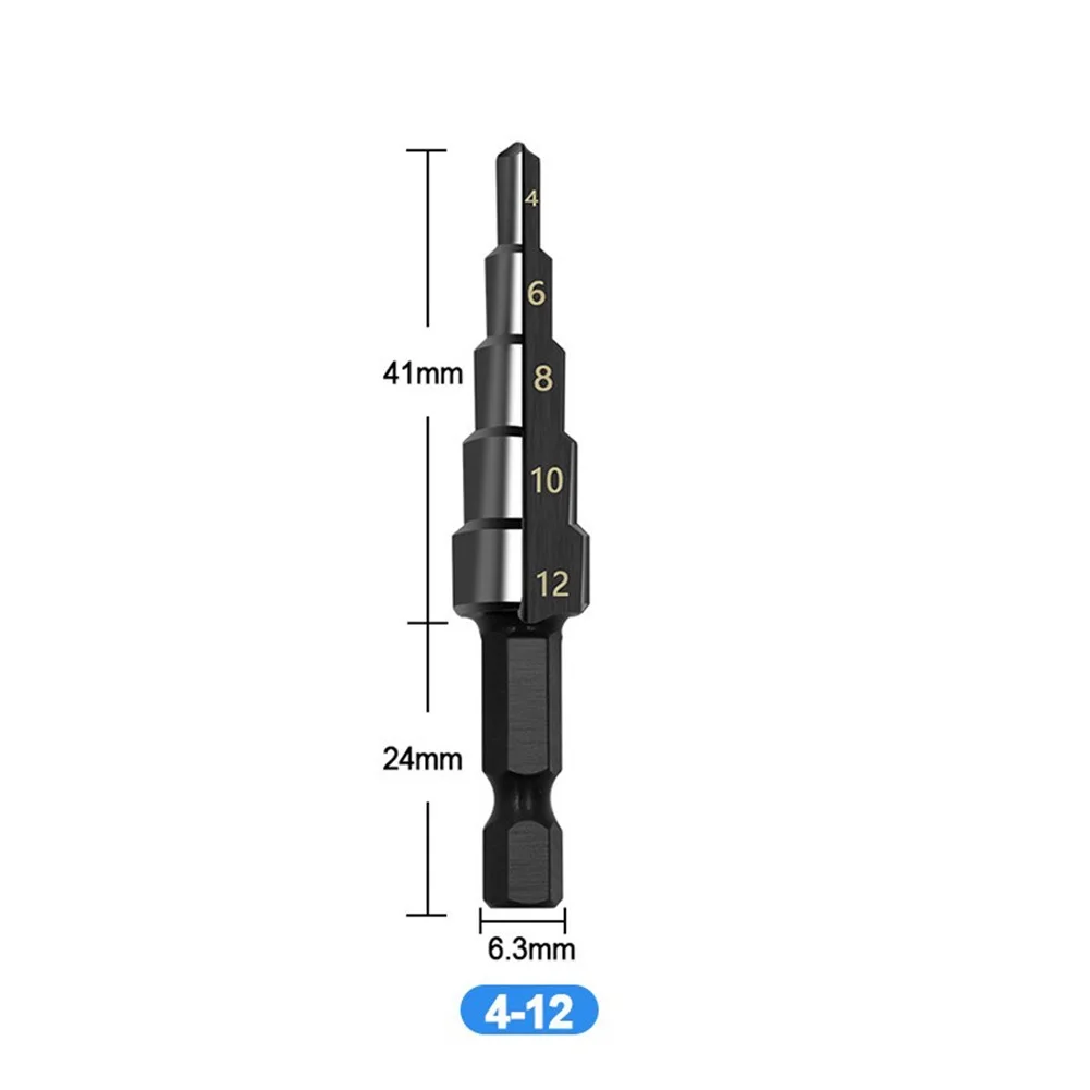 3-12mm 4-12mm 4-20mm HSS Straight Groove Step Drill Bit Nitrogen Coated Drilling Power Tools Set Wood Metal Hole Cutter
3-12mm 4-12mm 4-20mm HSS Straight Groove Step Drill Bit Nitrogen Coated Drilling Power Tools Set Wood Metal Hole Cutter
