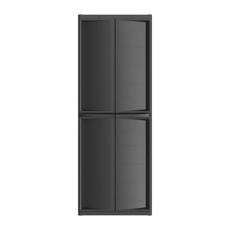 Hyper Tough Plastic 4-Shelf Garage Storage Utility Cabinet, Black Finish, HT-4SHFF-CABT Model
Hyper Tough Plastic 4-Shelf Garage Storage Utility Cabinet, Black Finish, HT-4SHFF-CABT Model