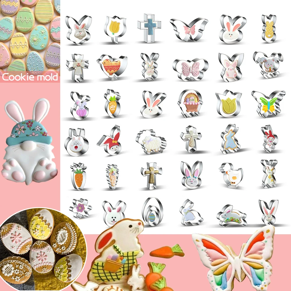 16PCS Easter Rabbit Egg Series Cookie Cutting Die Stainless Steel Styling Set DIY Baking Tool Stereo Cake Kitchen Biscuit Mold
16PCS Easter Rabbit Egg Series Cookie Cutting Die Stainless Steel Styling Set DIY Baking Tool Stereo Cake Kitchen Biscuit Mold