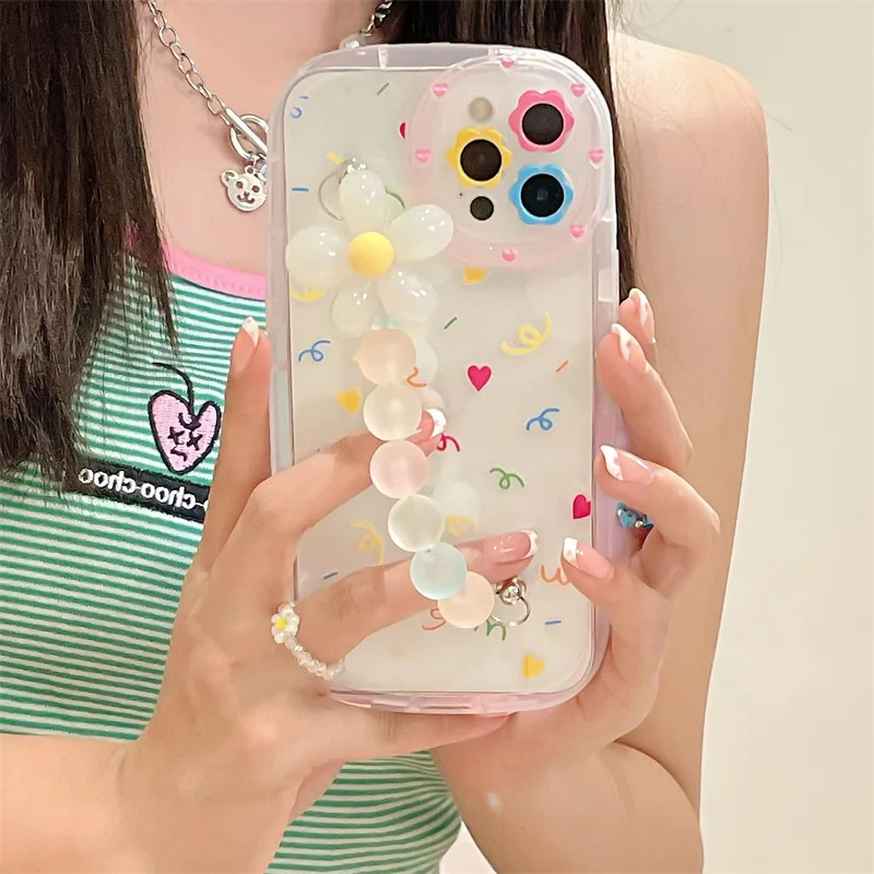 Korean Style Sweet Love Flower Frame Colored Lines Flower Bracelet Anti-drop For iphone 11 12 13 Pro Max XR X Xs Max Phone Case
Korean Style Sweet Love Flower Frame Colored Lines Flower Bracelet Anti-drop For iphone 11 12 13 Pro Max XR X Xs Max Phone Case