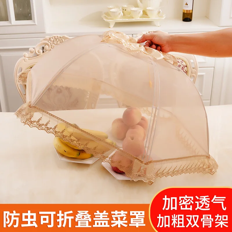 New Foldable Leftover Rice Vegetable Cover Anti-Mosquito Anti-Insect Household round Food Cover Dining Table Dustproof Lace Mesh
New Foldable Leftover Rice Vegetable Cover Anti-Mosquito Anti-Insect Household round Food Cover Dining Table Dustproof Lace Mesh