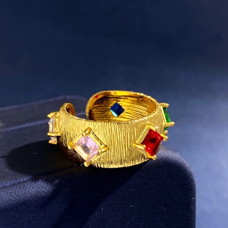 Donia Jewelry Vintage brushed titanium steel micro-inset AAA color zircon ring luxury open ring
Donia Jewelry Vintage brushed titanium steel micro-inset AAA color zircon ring luxury open ring