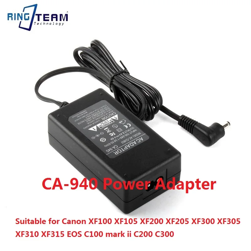AC Adapter CA-930/940/950 For Canon XF100 XF105 XF200 XF205 XF300 XF305 XF310 XF315 EOS C100 Mark II C200 C300
AC Adapter CA-930/940/950 For Canon XF100 XF105 XF200 XF205 XF300 XF305 XF310 XF315 EOS C100 Mark II C200 C300