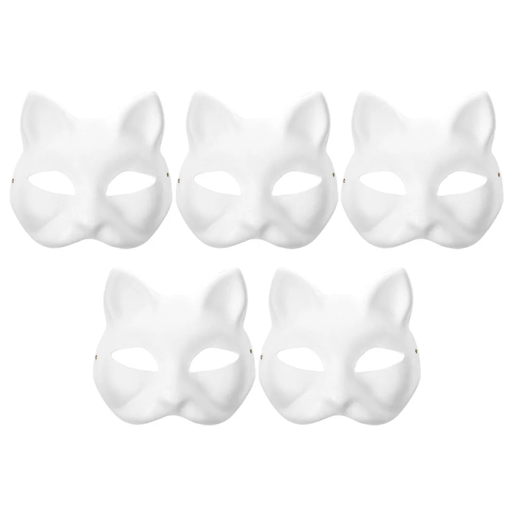 5 Pcs Cat Face Mask Paper Masks Crafts Party Fox White Halloween Masquerade Aldult
5 Pcs Cat Face Mask Paper Masks Crafts Party Fox White Halloween Masquerade Aldult