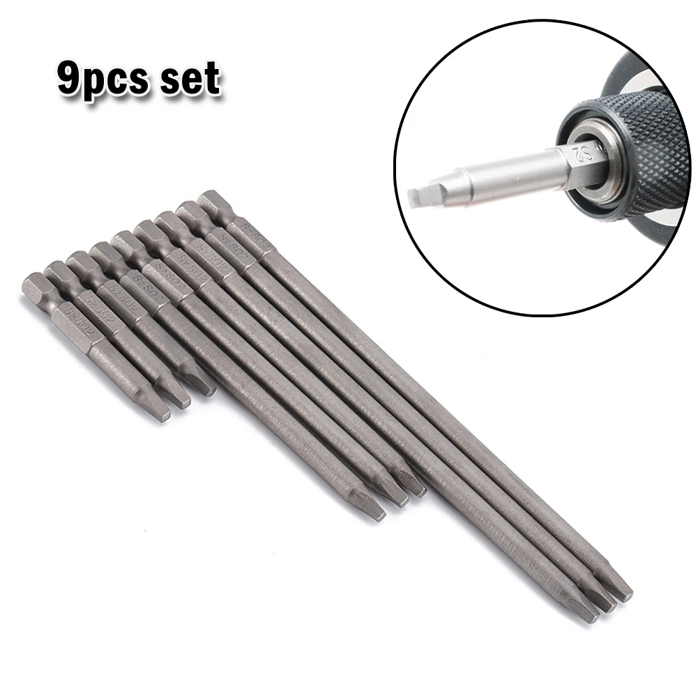 9pcs/set S2 #2 Square Driver Bit Washer Head Screws Driver Bits 1/4 Inch Hex Shank Square Head Screwdriver Bits 50-150mm
9pcs/set S2 #2 Square Driver Bit Washer Head Screws Driver Bits 1/4 Inch Hex Shank Square Head Screwdriver Bits 50-150mm