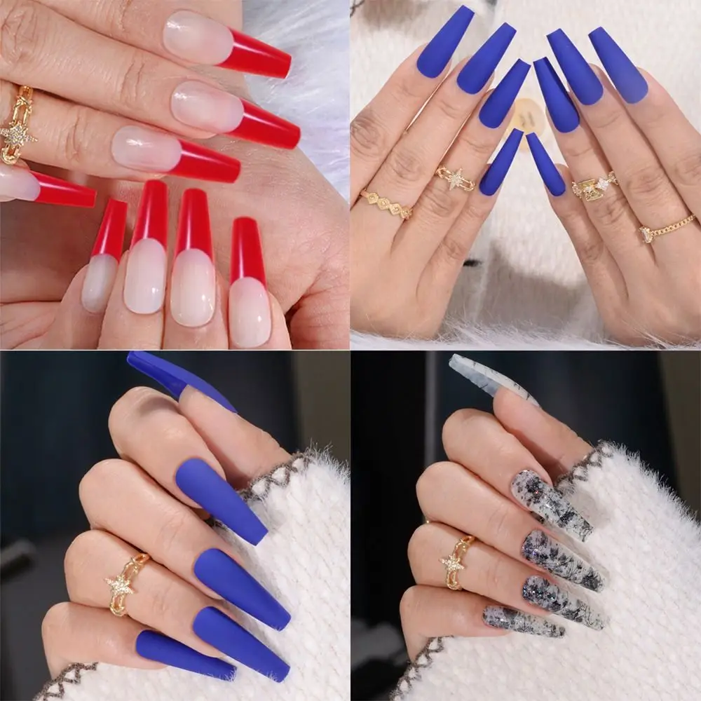 24pcs New Manicure Full Cover Nail Tips Fake Nails False Nails Black Tinted Glitter Long Ballerina
24pcs New Manicure Full Cover Nail Tips Fake Nails False Nails Black Tinted Glitter Long Ballerina