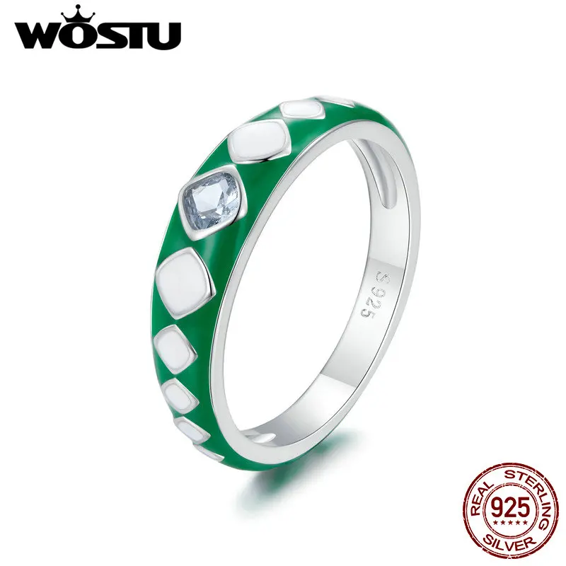 WOSTU 925 Sterling Silver Diamond Pattern Ring For Women Multi Color Geometric Drip Oil Rings Luxury Retro Wedding Jewelry Party
WOSTU 925 Sterling Silver Diamond Pattern Ring For Women Multi Color Geometric Drip Oil Rings Luxury Retro Wedding Jewelry Party