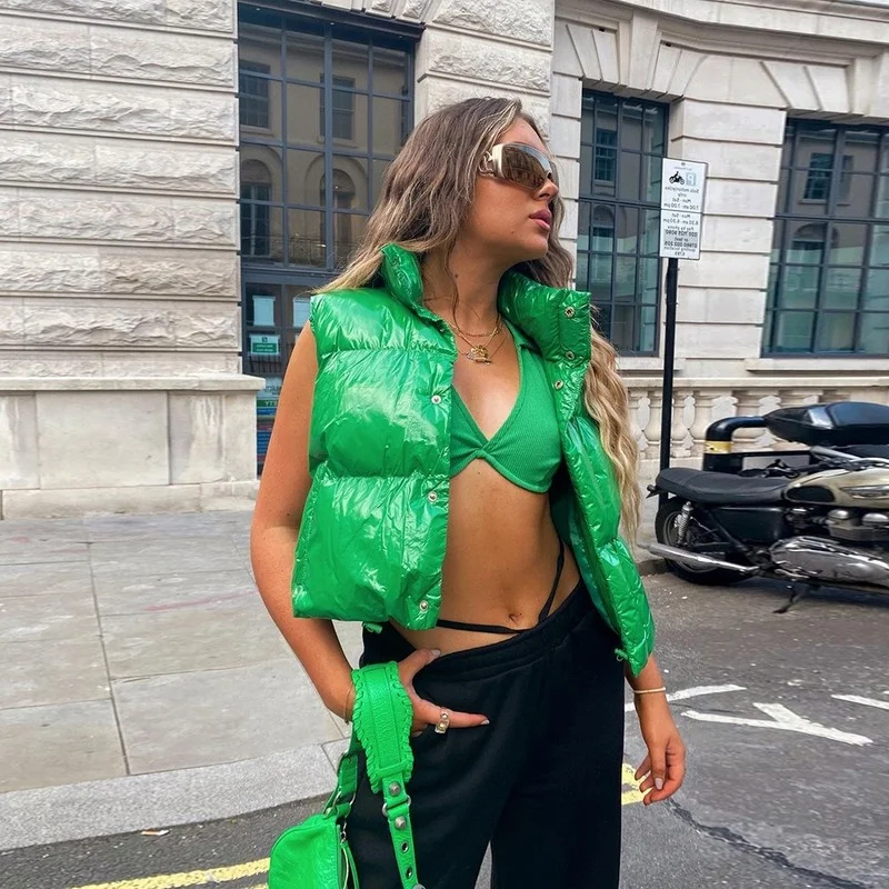 Street Style Women's 2023 Winter New INS Stand-up Collar Sleeveless Warmth Dark Buckle Bright Color Cotton Vest Jacket Women
Street Style Women's 2023 Winter New INS Stand-up Collar Sleeveless Warmth Dark Buckle Bright Color Cotton Vest Jacket Women