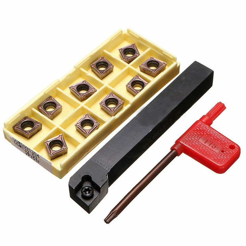 10pcs CCMT09T304 Carbide Inserts SCLCR1212H09 Turning Tool Holder T15 Wrench Mechanical Metal Lathe Tool
10pcs CCMT09T304 Carbide Inserts SCLCR1212H09 Turning Tool Holder T15 Wrench Mechanical Metal Lathe Tool