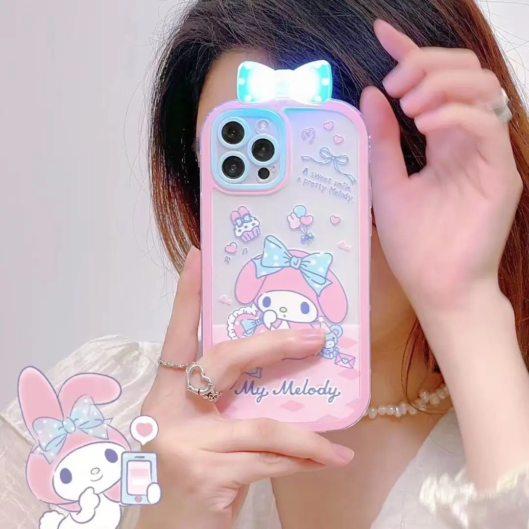 Sanrio my melody cute 3D LED With Lighting Glitter bow Phone Case For Iphone 11 12 13 Pro Max X Xs Xr Transparent Cover
Sanrio my melody cute 3D LED With Lighting Glitter bow Phone Case For Iphone 11 12 13 Pro Max X Xs Xr Transparent Cover