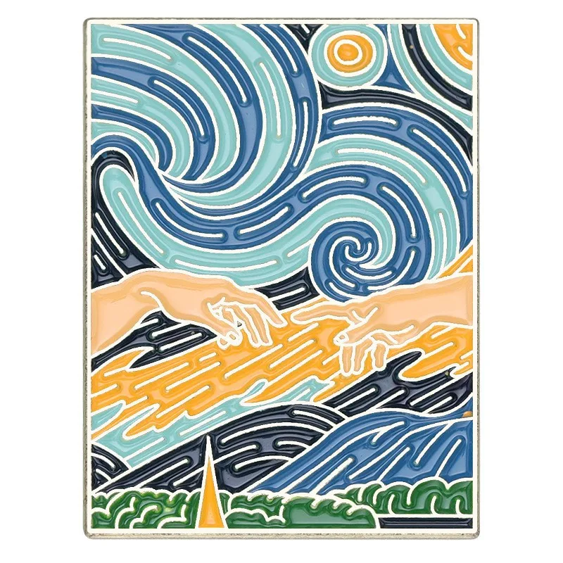 Металлическая брошь с мультяшной картиной
Металлическая брошь с мультяшной картиной