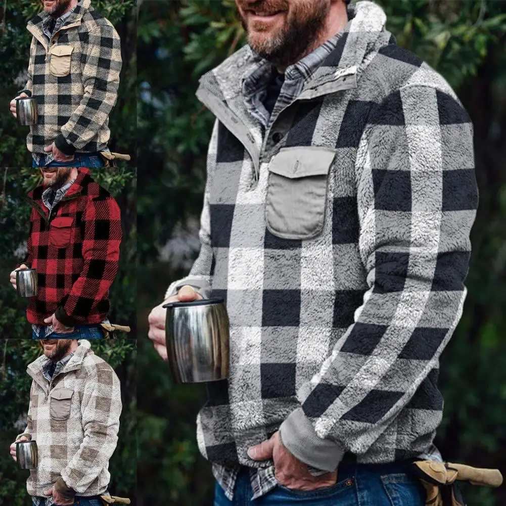 Male Sweatshirt Streetwear Lapel Thicken Buttons Winter Sweatshirt Spring Sweatshirt for Outdoor 
Male Sweatshirt Streetwear Lapel Thicken Buttons Winter Sweatshirt Spring Sweatshirt for Outdoor