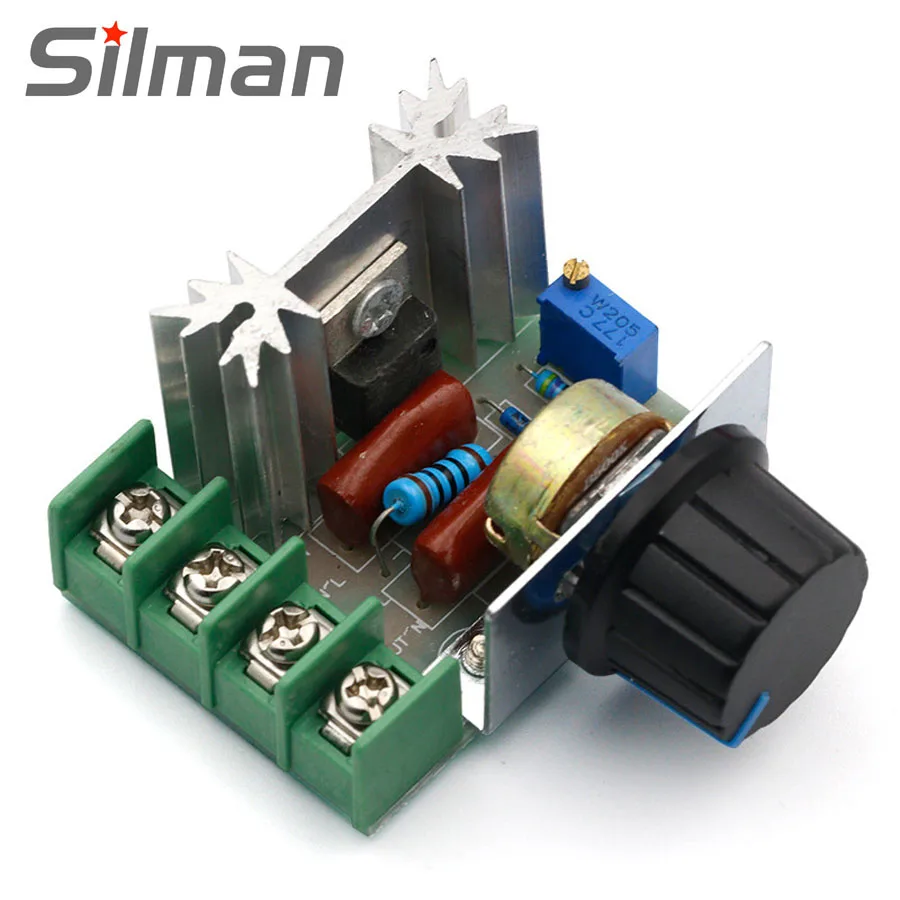 AC 220V 2000W SCR Voltage Regulator Dimming Dimmers Motor Speed Controller Thermostat Electronic Voltage Regulator Module
AC 220V 2000W SCR Voltage Regulator Dimming Dimmers Motor Speed Controller Thermostat Electronic Voltage Regulator Module