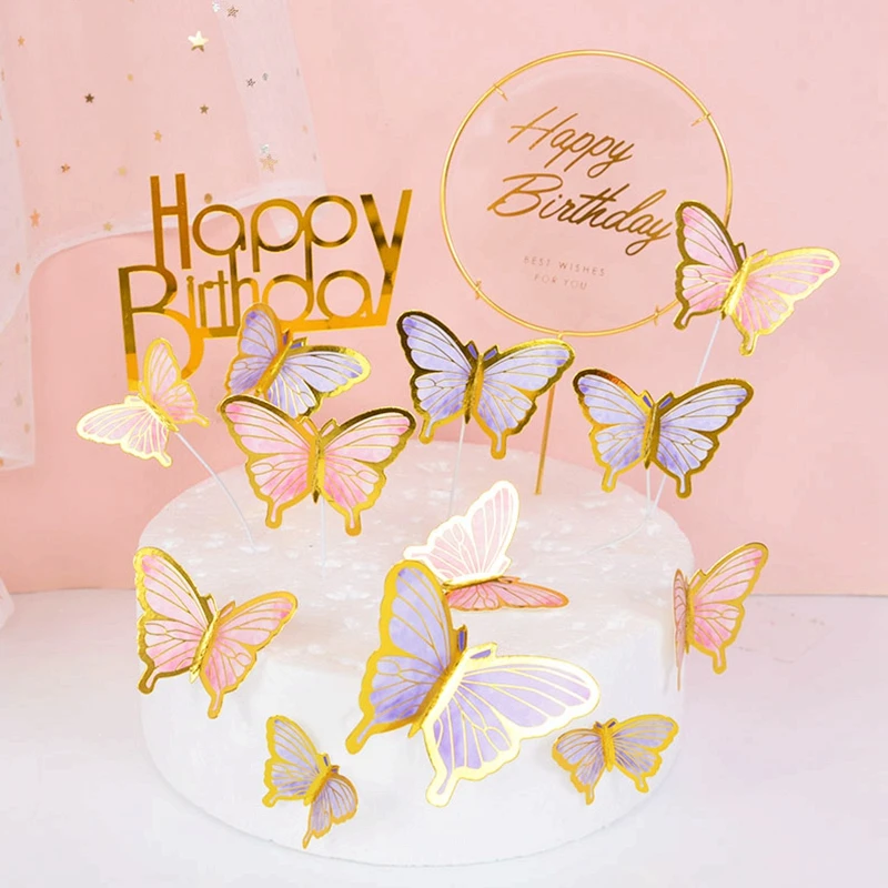 1Set Butterfly Cake Decorations With Happy Birthday Acrylic Cake Toppers for Baby Shower Wedding Birthday Party Decor Supplies
1Set Butterfly Cake Decorations With Happy Birthday Acrylic Cake Toppers for Baby Shower Wedding Birthday Party Decor Supplies