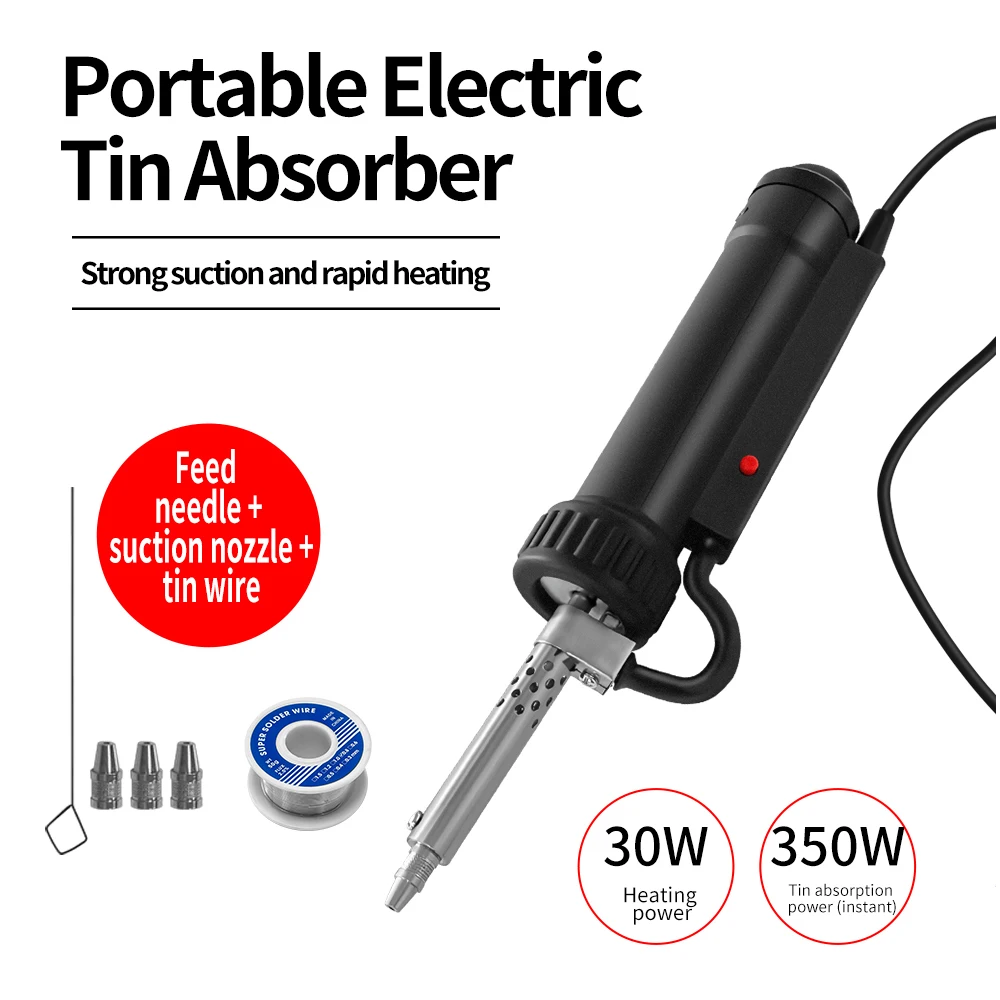 220V Electric Vacuum Solder Sucker Portable Soldering Desoldering Suction Pump Iron Gun Electric Tin Soldering Repair Tool
220V Electric Vacuum Solder Sucker Portable Soldering Desoldering Suction Pump Iron Gun Electric Tin Soldering Repair Tool