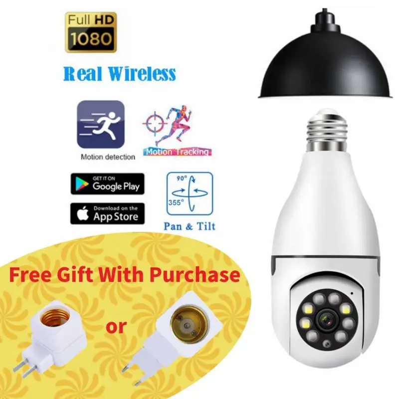 Surveillance Camera 360 Rotate Auto Tracking Panoramic Camera Light Bulb Wireless Wifi IP Cam Remote Viewing Security Bulb 
Surveillance Camera 360 Rotate Auto Tracking Panoramic Camera Light Bulb Wireless Wifi IP Cam Remote Viewing Security Bulb
