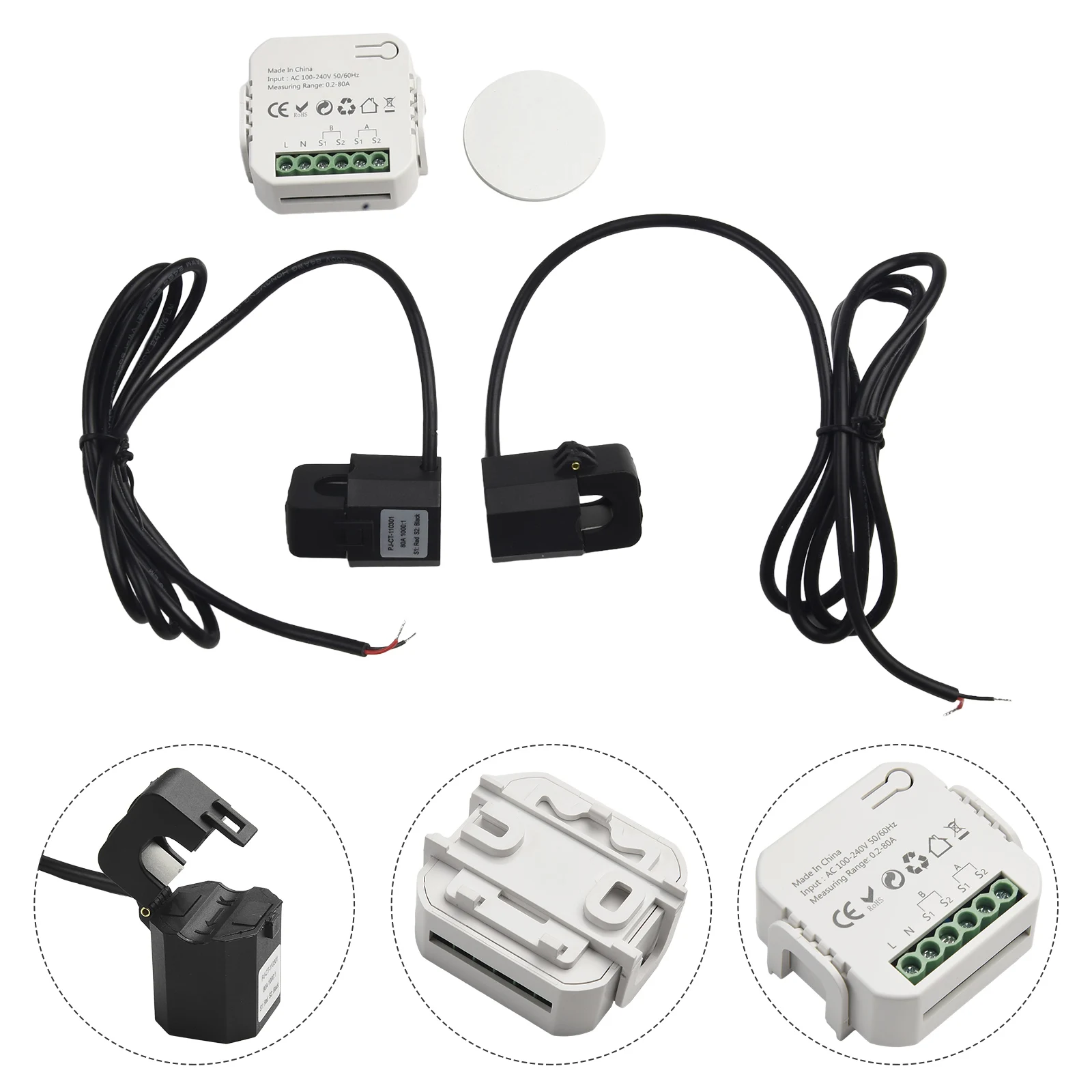 WiFi Energy Meter Electricity Meters 2 Way Bidirection Electrical Supplies Home Improvement Smart Durable 100-240V AC 50/60Hz
WiFi Energy Meter Electricity Meters 2 Way Bidirection Electrical Supplies Home Improvement Smart Durable 100-240V AC 50/60Hz