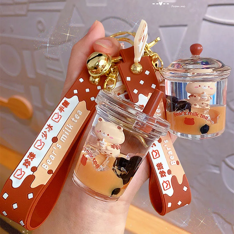 Men Women BOBA MILK TEA LIQUID KEYCHAIN KEYRINGS Milk Tea Brown Bear Lucky Bottle Shaker Floating Liquid Key Bag Car Charm Drink
Men Women BOBA MILK TEA LIQUID KEYCHAIN KEYRINGS Milk Tea Brown Bear Lucky Bottle Shaker Floating Liquid Key Bag Car Charm Drink