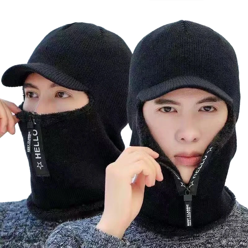 New Men Winter Warm Wool Hat Outdoor Ear Protection Warm Thick Bicycle Knitted Cap Scarf Windproof Visors Cap Tide gorras
New Men Winter Warm Wool Hat Outdoor Ear Protection Warm Thick Bicycle Knitted Cap Scarf Windproof Visors Cap Tide gorras