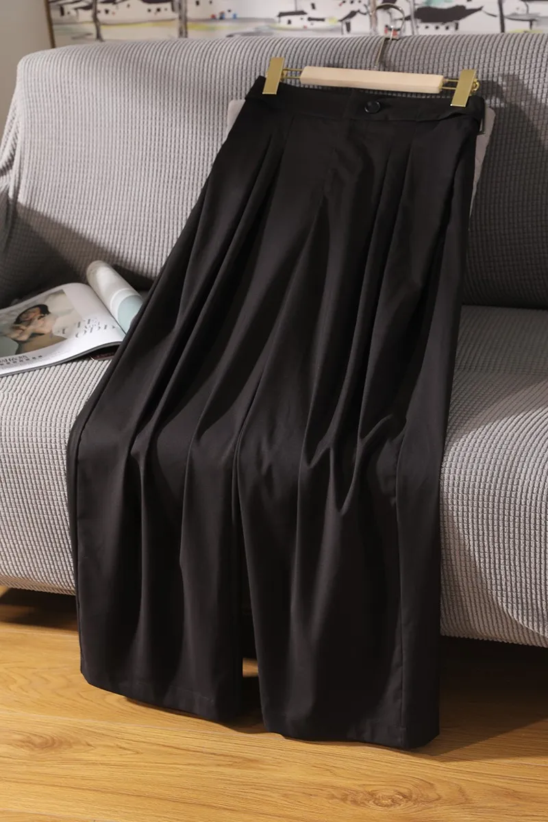 Woman Pants 2022 Casual Solid Color Wide Leg Pants Button Zip Placket Belt Decoration Left And Right Diagonal Pockets XZ07888
Woman Pants 2022 Casual Solid Color Wide Leg Pants Button Zip Placket Belt Decoration Left And Right Diagonal Pockets XZ07888