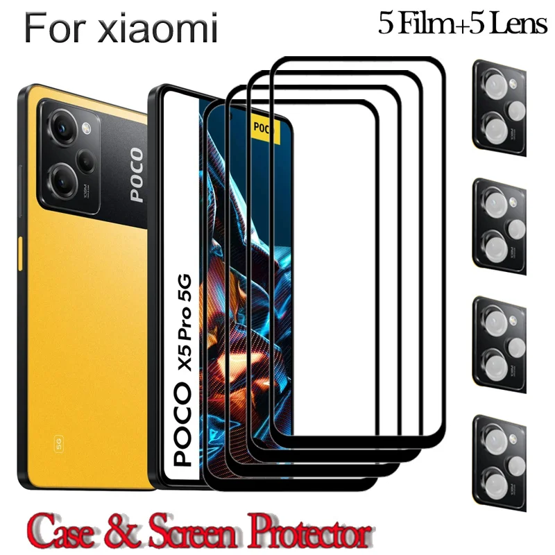 

Poco f5,9H Glass for Xiaomi Poco x5 pro cristal protector Poco X5 X4 M4 F4 X3 X4 GT Poco X3 Pro protection case PocoM4 shockproof cover Poco M 4 5G screen protector Poco f5 pro accesorios