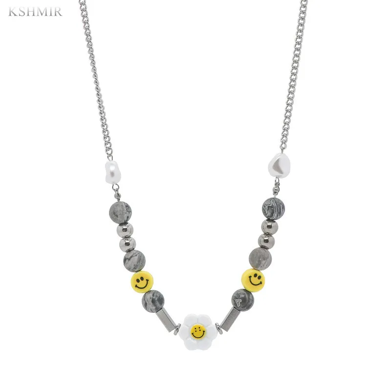 Sunflowers smiley face beads necklace round beads sweater chain for women personality hoodie chain clavicle chain
Sunflowers smiley face beads necklace round beads sweater chain for women personality hoodie chain clavicle chain