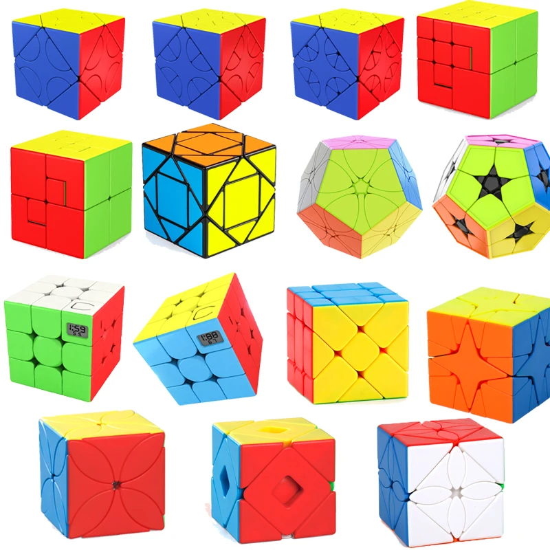 

Moyu Meilong Strange-shape Magic Cube Four Leaf Clover / Double Skew / Polaris / Maple Leaves Skewb Puzzle Education
