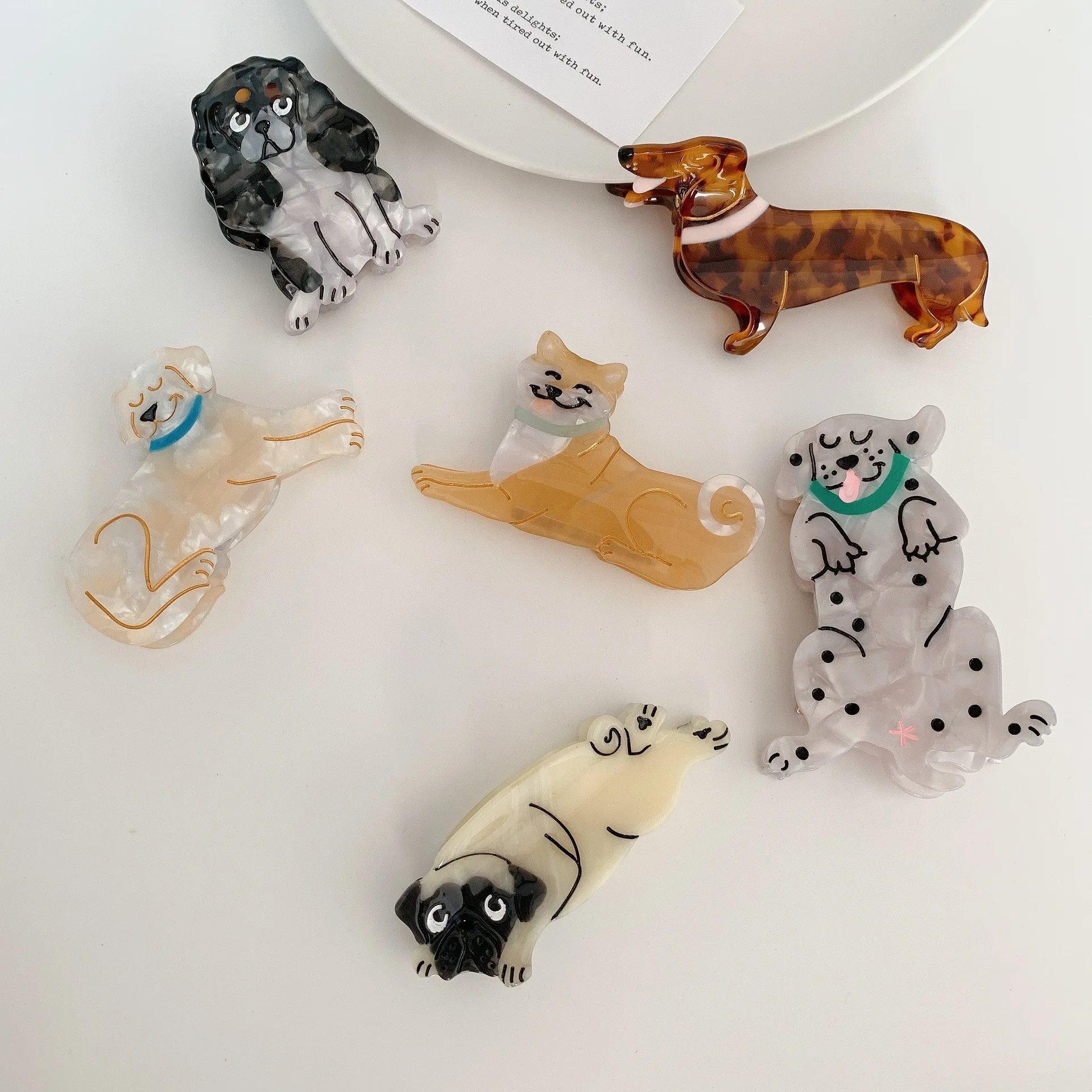 Cute cat Corgi Shiba Labrador Hairpin Hair Claw Clip Head Ladies fashion item Acetic acid material Hair Claw Hair accessories
Cute cat Corgi Shiba Labrador Hairpin Hair Claw Clip Head Ladies fashion item Acetic acid material Hair Claw Hair accessories