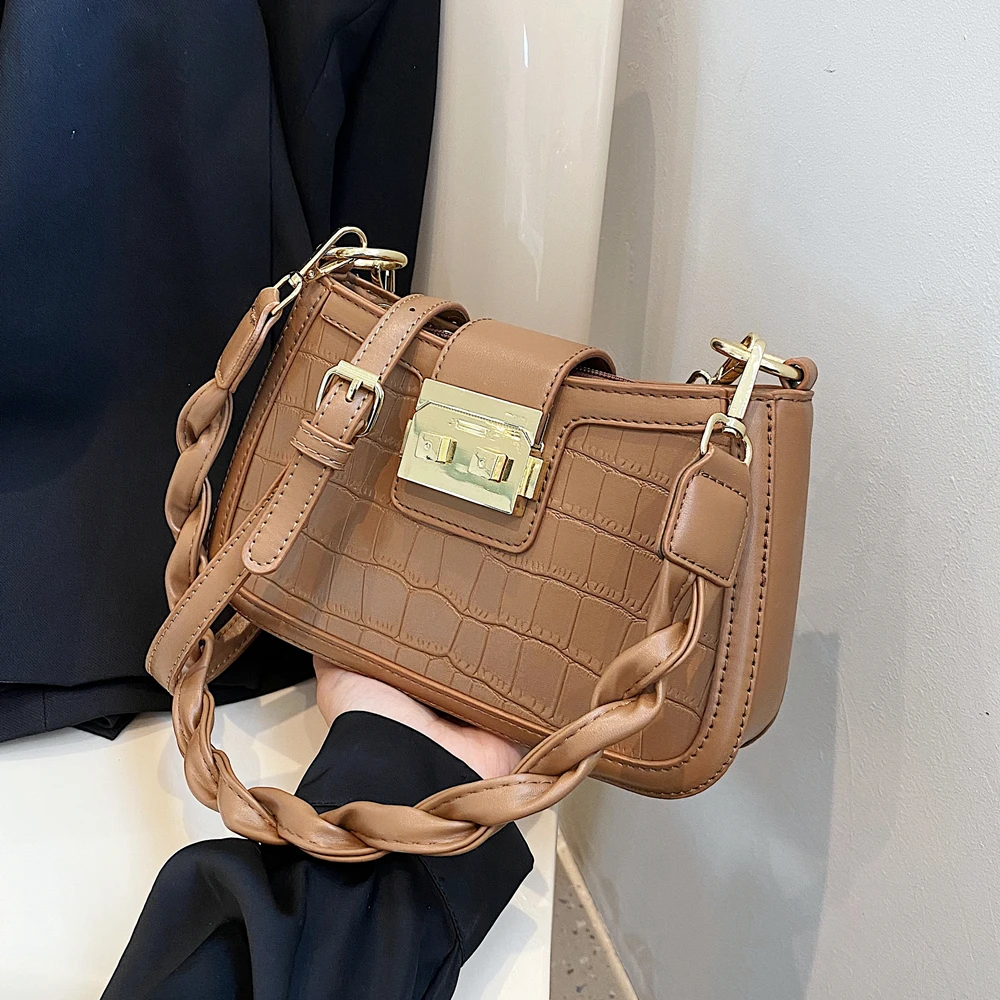Vintage Twisted Strap Crocodile Pattern Shoulder Crossbody Bags For Women New 2022 Trend Fashion Design Small Ladies Handbags
Vintage Twisted Strap Crocodile Pattern Shoulder Crossbody Bags For Women New 2022 Trend Fashion Design Small Ladies Handbags