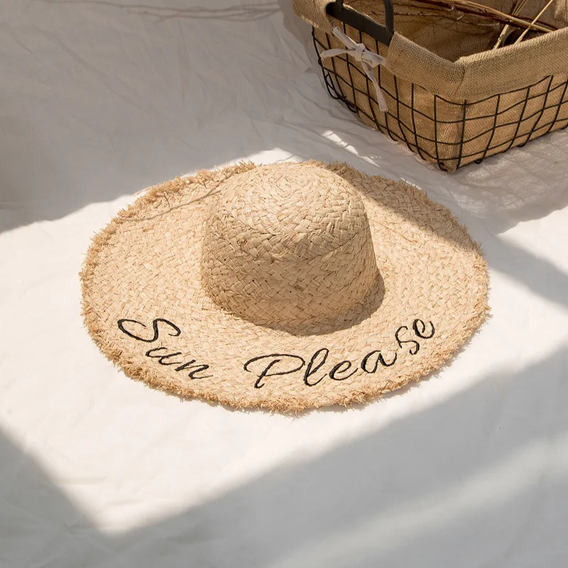 Summer New Embroidery Lafite Grass Big Shade Along The Basin Hat Outdoors Travel Photography Neutral General Straw Hat Fashion A
Summer New Embroidery Lafite Grass Big Shade Along The Basin Hat Outdoors Travel Photography Neutral General Straw Hat Fashion A