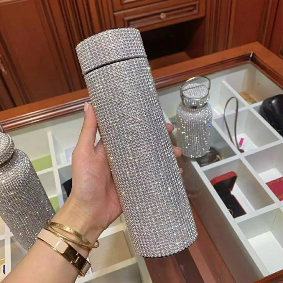 500ml Creative Smart Diamond Thermos Bottle Stainless Steel Water Bottle for Girls Portable Vacuum Flasks Coffee Thermos Cup
500ml Creative Smart Diamond Thermos Bottle Stainless Steel Water Bottle for Girls Portable Vacuum Flasks Coffee Thermos Cup
