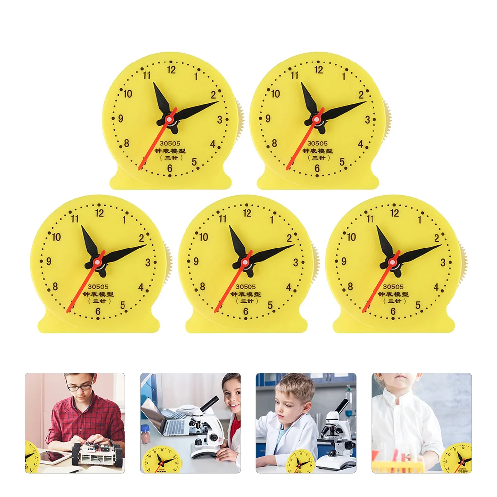5 pcs Clock Models Learning Perception Time Three Hands Link 12 Hour Educational Toys Clock for Kids
5 pcs Clock Models Learning Perception Time Three Hands Link 12 Hour Educational Toys Clock for Kids