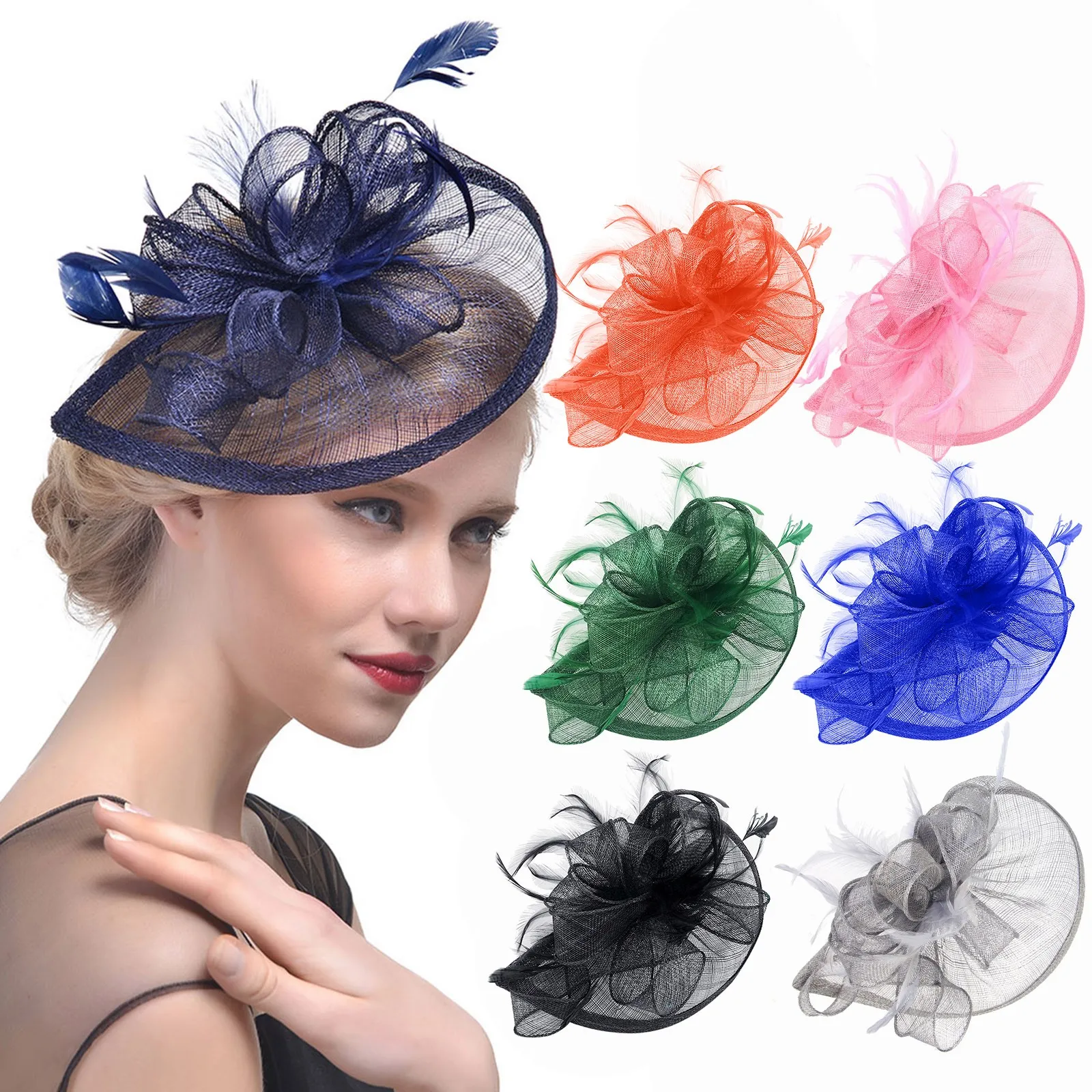 Hat For Women Wedding Flower Cocktail Mesh Feathers Hair Clip Tea Party Headband Solid Fascinator Headwear Hair Clip Tiara Hat
Hat For Women Wedding Flower Cocktail Mesh Feathers Hair Clip Tea Party Headband Solid Fascinator Headwear Hair Clip Tiara Hat