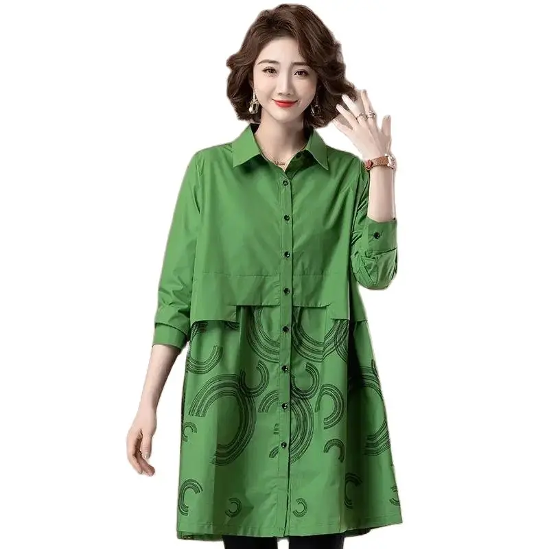Spring And Autumn 2023 New Square Collar Long Single-Breasted A-Shirt Dress Women's Shirt Loose Fashion Windbreaker Coat
Spring And Autumn 2023 New Square Collar Long Single-Breasted A-Shirt Dress Women's Shirt Loose Fashion Windbreaker Coat
