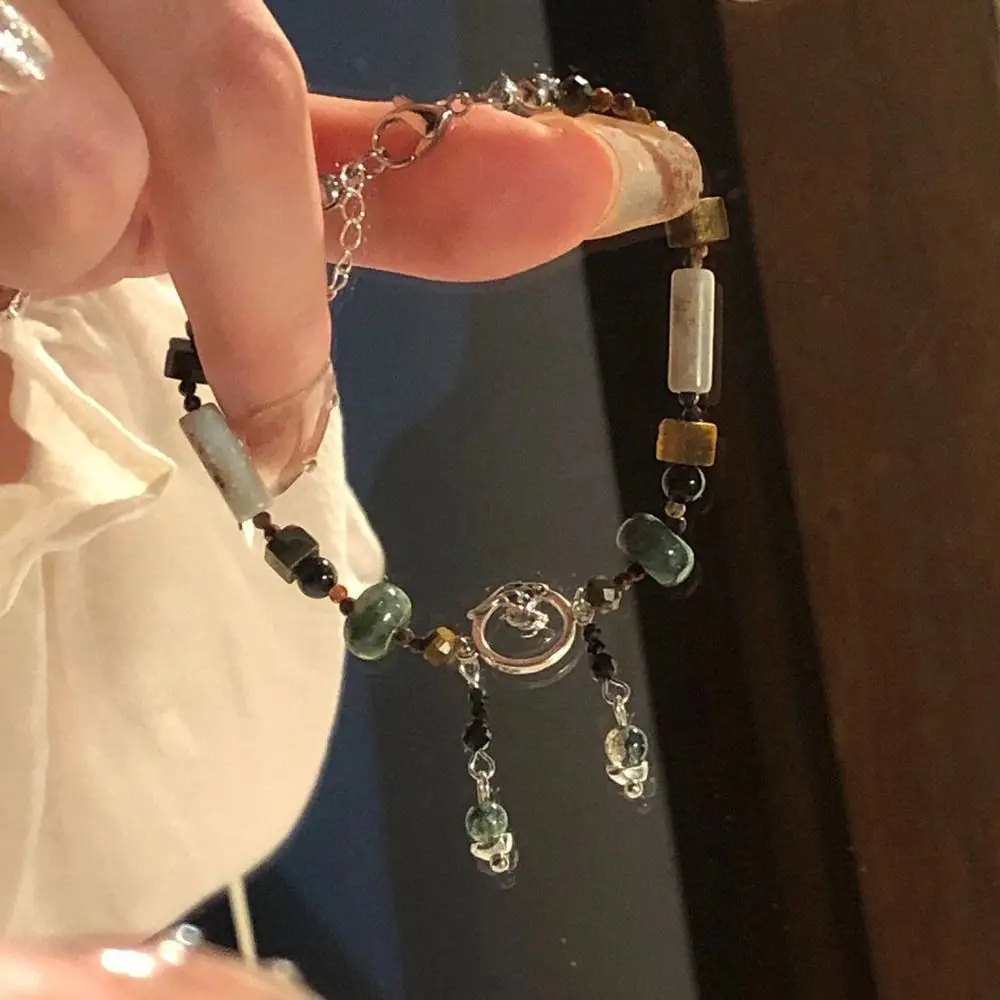 New Chinese Style Jade Bracelet Women Vintage Necklace Handmade Natural Stone Bead Hand Rings Women Jewelry Accessories
New Chinese Style Jade Bracelet Women Vintage Necklace Handmade Natural Stone Bead Hand Rings Women Jewelry Accessories