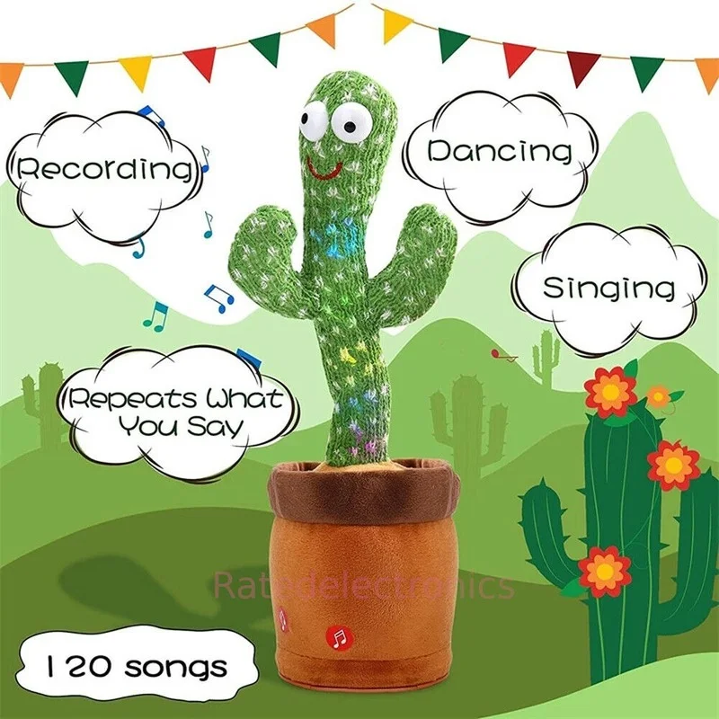 Lovely Talking Toy Dancing Cactus Toy Talking Cactus Toy Repeats What You Say Singing Mimicking Cactus Kids Education Toy Gift
Lovely Talking Toy Dancing Cactus Toy Talking Cactus Toy Repeats What You Say Singing Mimicking Cactus Kids Education Toy Gift