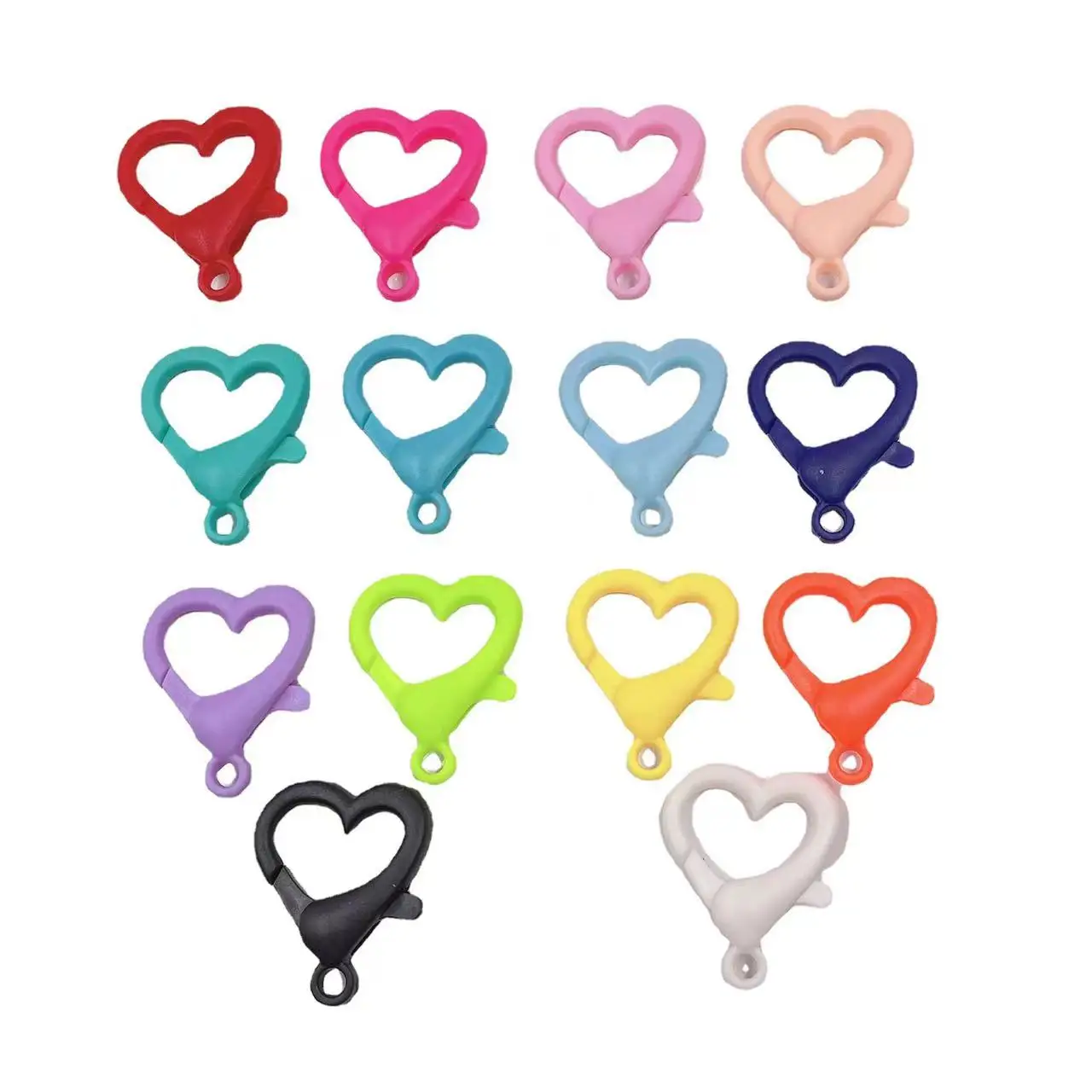 22mm Colorful Heart Plastic Lobster Clasp Hooks Clips Connectors Necklace Bracelet Chain Jewelry Making Supplies Accessories DIY
22mm Colorful Heart Plastic Lobster Clasp Hooks Clips Connectors Necklace Bracelet Chain Jewelry Making Supplies Accessories DIY