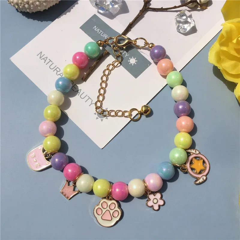 Imitation Candy Color Pearl Necklace Cat Dog Collar Pet Accessories Cute Fashion for Teddy Cat Small and Medium Dog Collar
Imitation Candy Color Pearl Necklace Cat Dog Collar Pet Accessories Cute Fashion for Teddy Cat Small and Medium Dog Collar