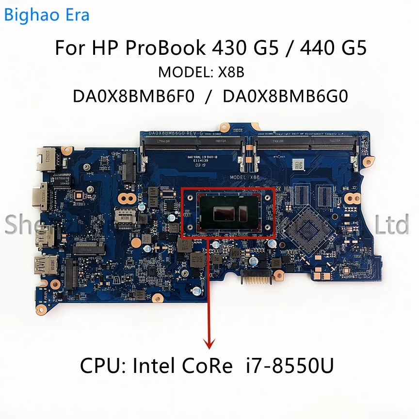 For HP ProBook 430 G5 440 G5 Laptop Motherboard With i7-8550U CPU DDR4 DA0X8BMB6F0 DA0X8BMB6G0 L01042-601 L01042-001 100% Tested
For HP ProBook 430 G5 440 G5 Laptop Motherboard With i7-8550U CPU DDR4 DA0X8BMB6F0 DA0X8BMB6G0 L01042-601 L01042-001 100% Tested