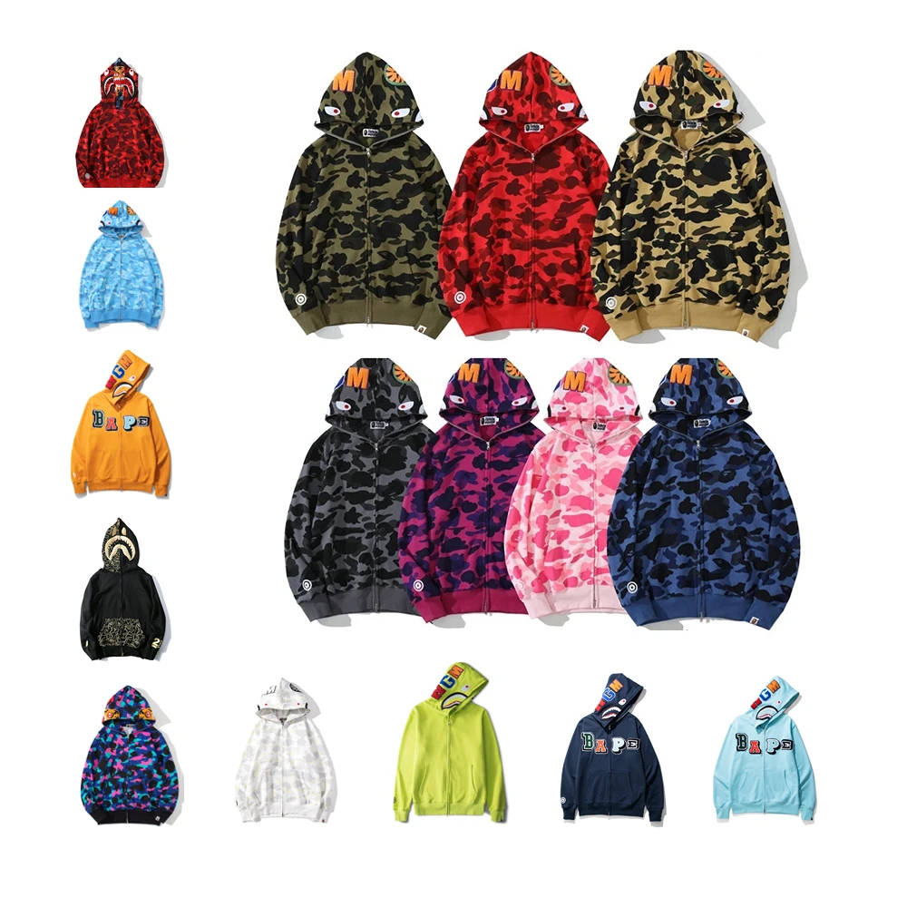 BAPE толстовка свитер Y2K одежда куртка классическая камуфляжная Толстовка свободный модный хип-хоп Bape голова акулы Толстовка 100% хлопок
BAPE толстовка свитер Y2K одежда куртка классическая камуфляжная Толстовка свободный модный хип-хоп Bape голова акулы Толстовка 100% хлопок