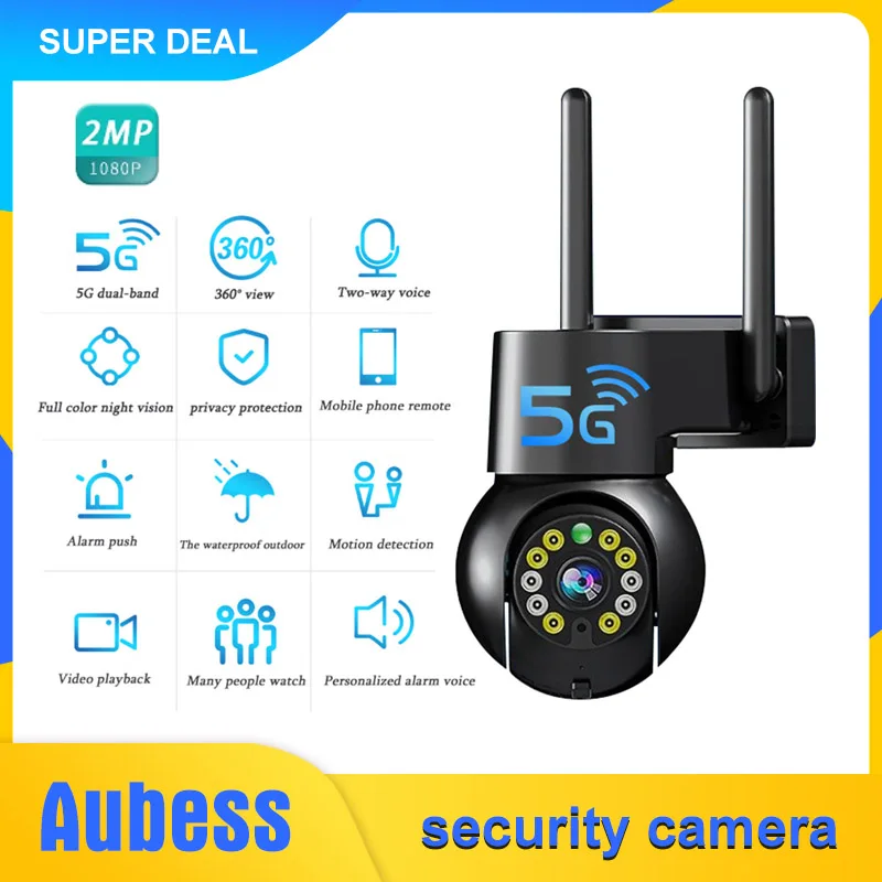 1080P PTZ 5G Wifi IP Camera Outdoor 4X Digital Zoom AI Human Detect Wireless Camera H.264 P2P Audio 2MP Security CCTV Camera
1080P PTZ 5G Wifi IP Camera Outdoor 4X Digital Zoom AI Human Detect Wireless Camera H.264 P2P Audio 2MP Security CCTV Camera