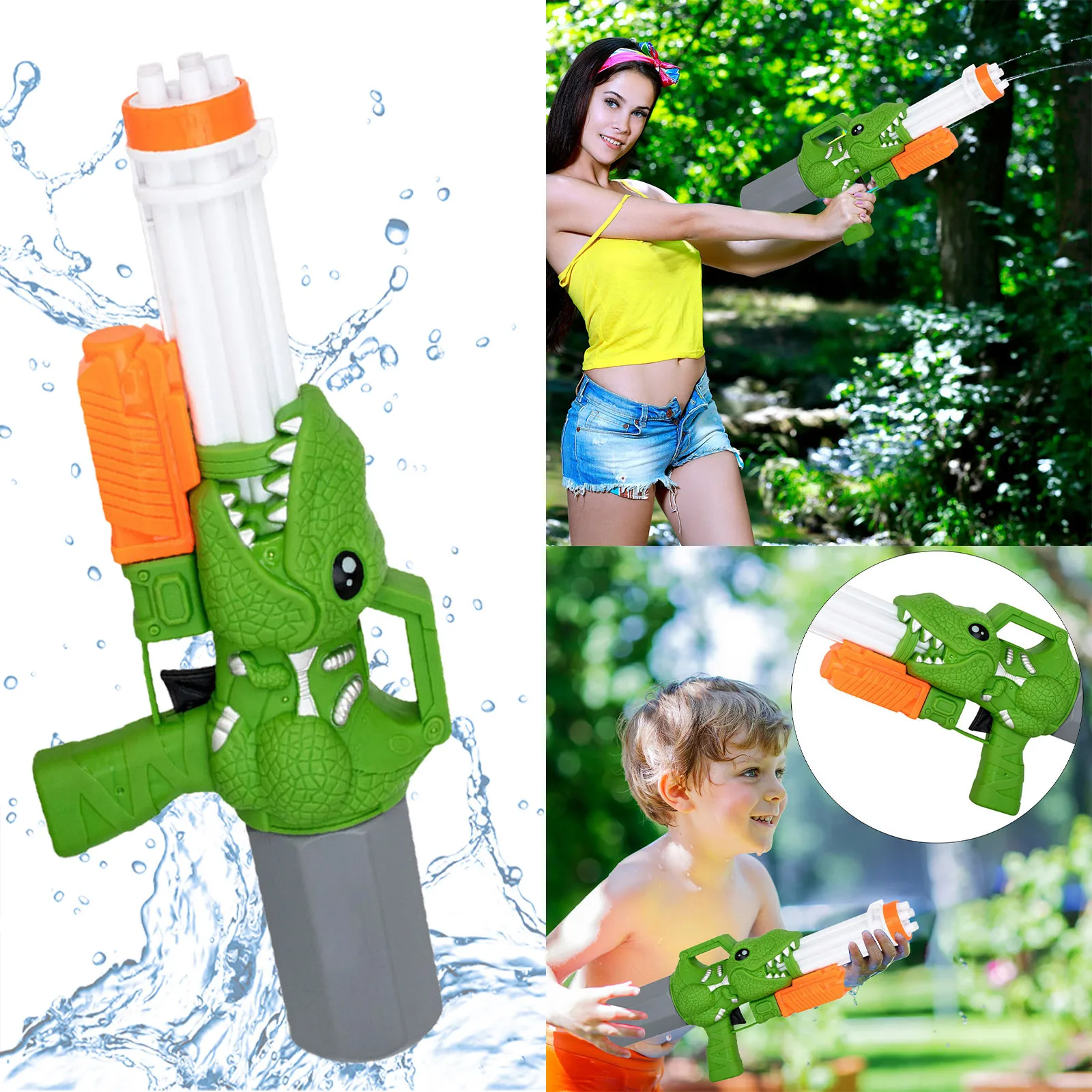 

Water Bead Water for Backyard Kids Dinosaur Water Guns Super Water Blaster Soaker Squirt Blaster Guns With Toy Gifts For Boys