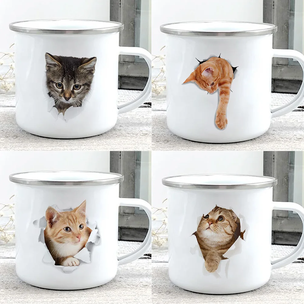 Home Breakfast Dessert Milk Oat Cups with Handle Water Mug for Love Cat People Gift Creative 3d Print Cat Enamel Coffee Tea Mugs
Home Breakfast Dessert Milk Oat Cups with Handle Water Mug for Love Cat People Gift Creative 3d Print Cat Enamel Coffee Tea Mugs