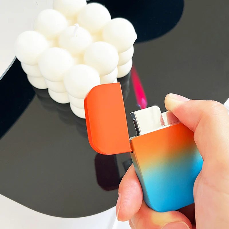 Gradient Style Ladies Lighter Rainbow Lighter Butane Torch Metal Windproof Straight Pink Flame Lighter Men's Gadgets Airless
Gradient Style Ladies Lighter Rainbow Lighter Butane Torch Metal Windproof Straight Pink Flame Lighter Men's Gadgets Airless